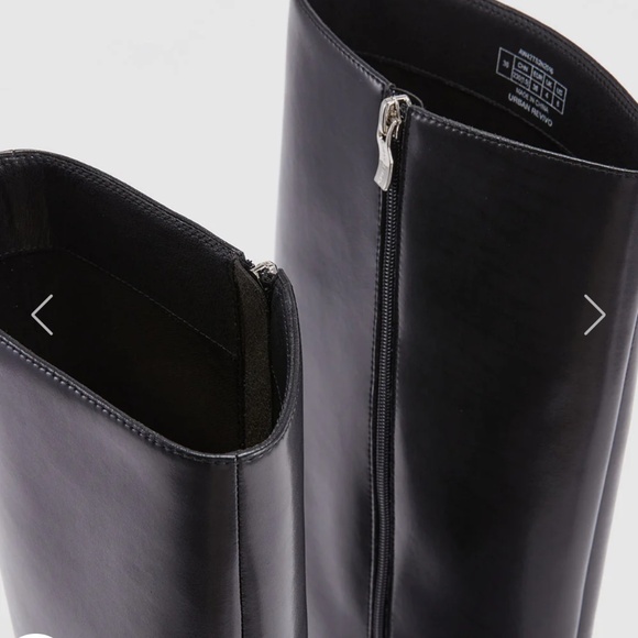 Urban revivo faux leather black boots US9.5 - Picture 4 of 4